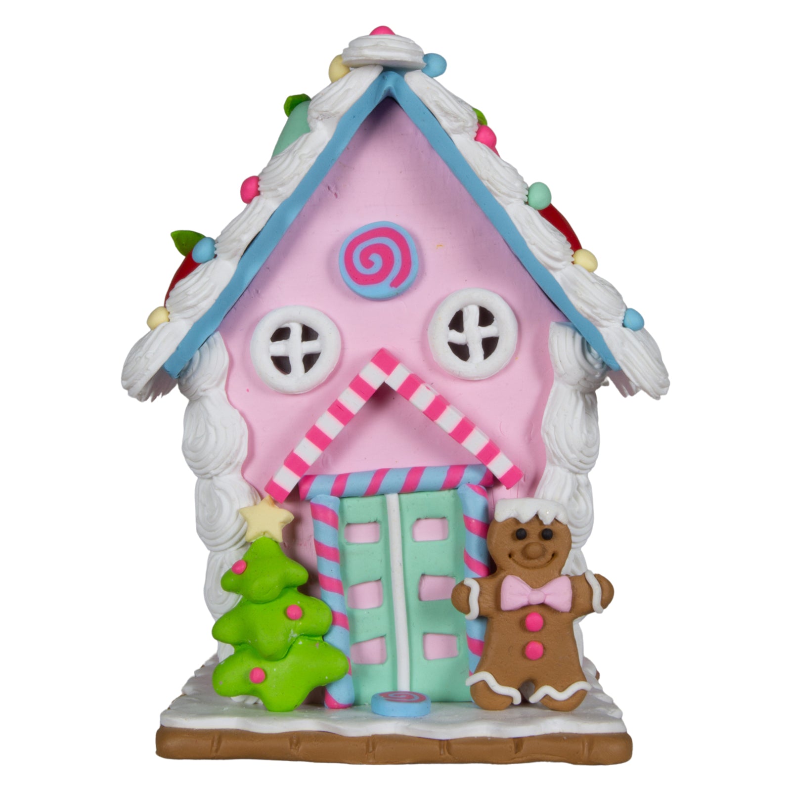 LED Lebkuchenhaus 10cm, 3er Pack mit 3 Designs