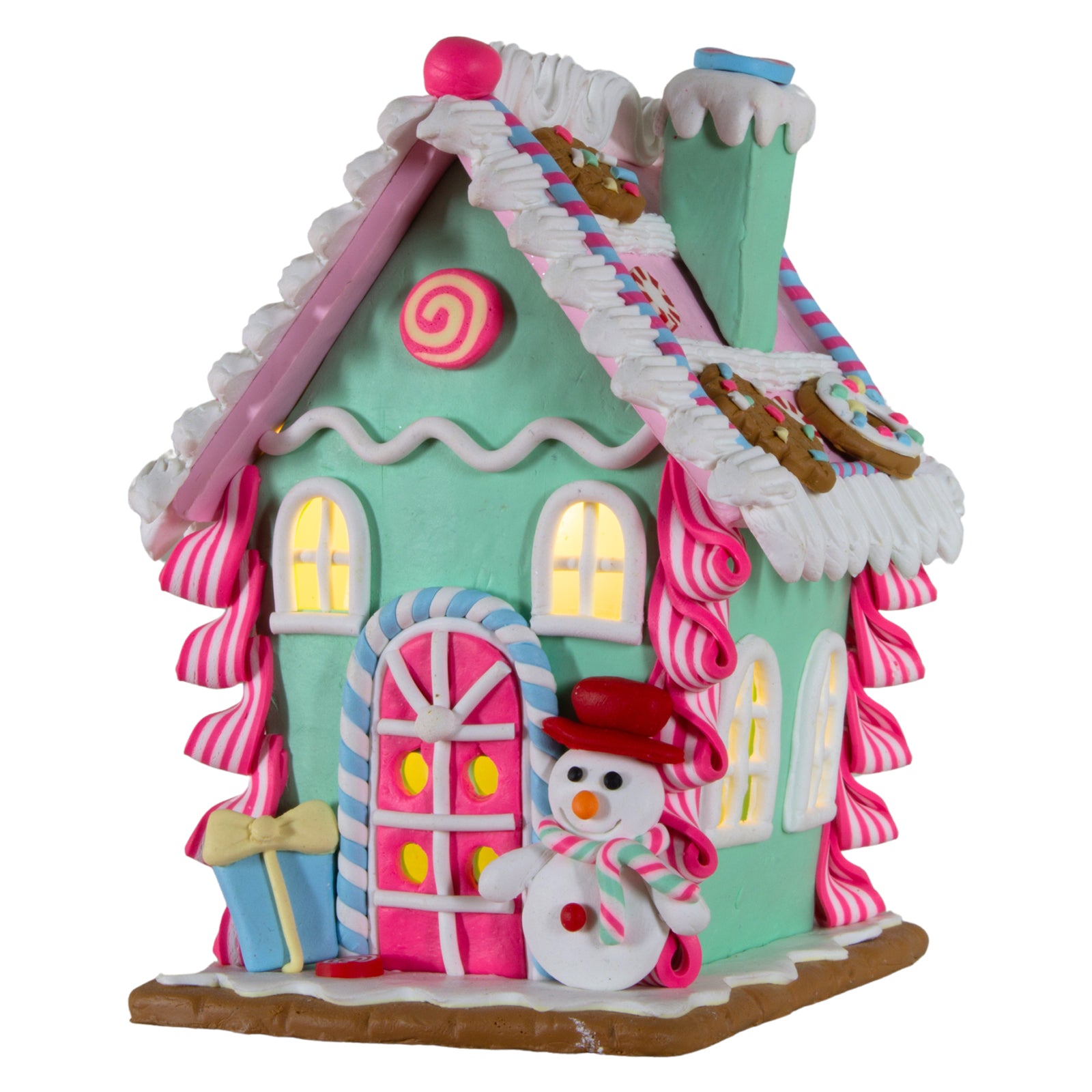 LED Lebkuchenhaus 10cm, 3er Pack mit 3 Designs