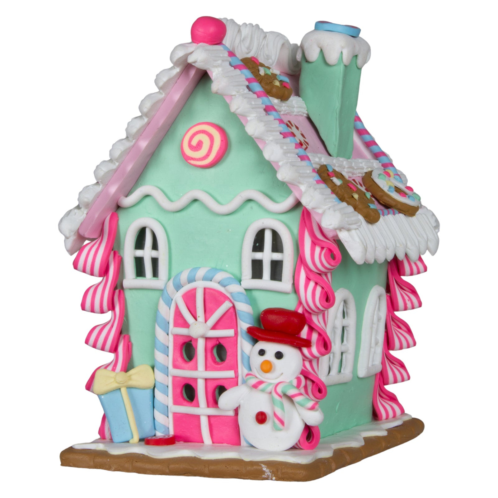 LED Lebkuchenhaus 10cm, 3er Pack mit 3 Designs