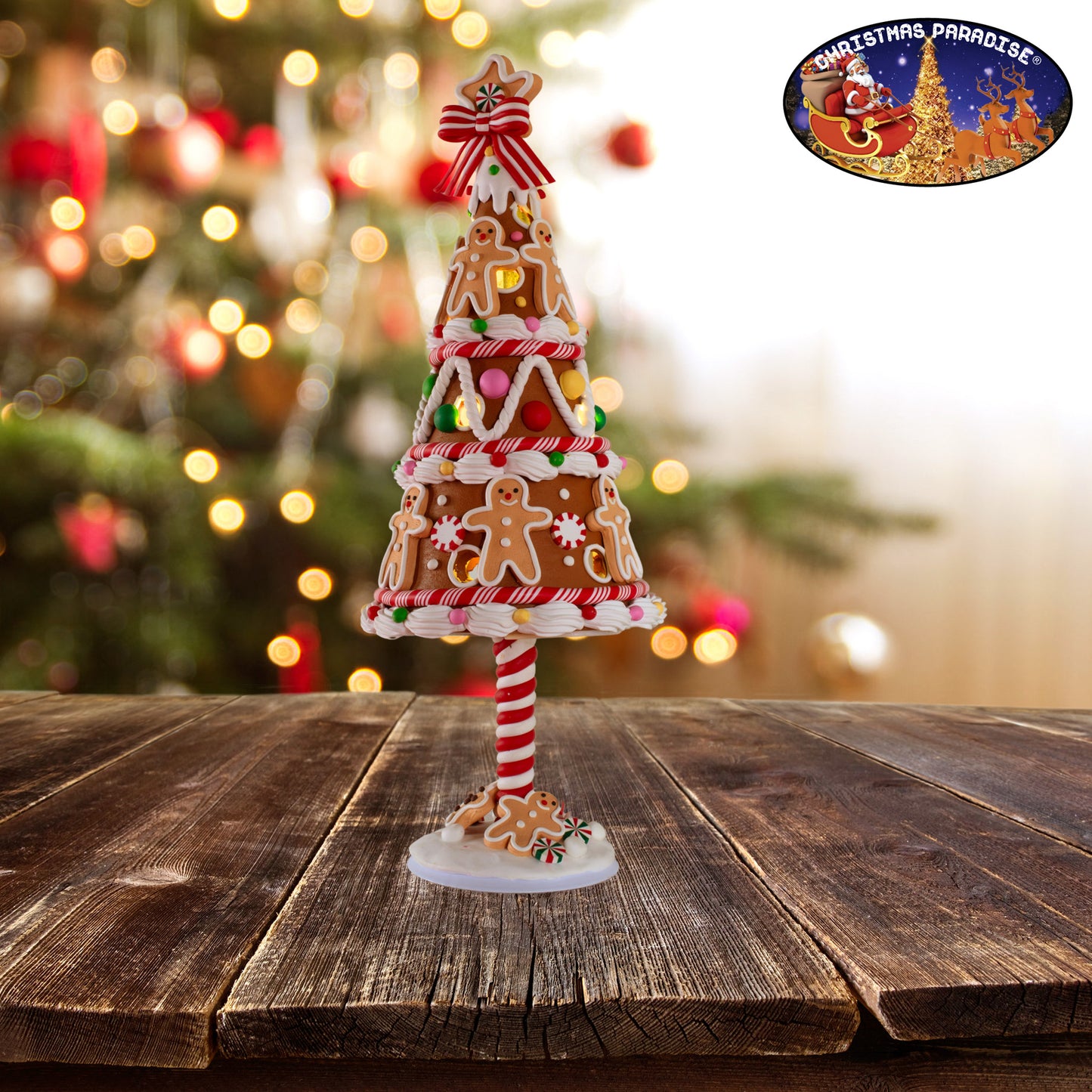 LED Lebkuchenbaum 33cm bunt