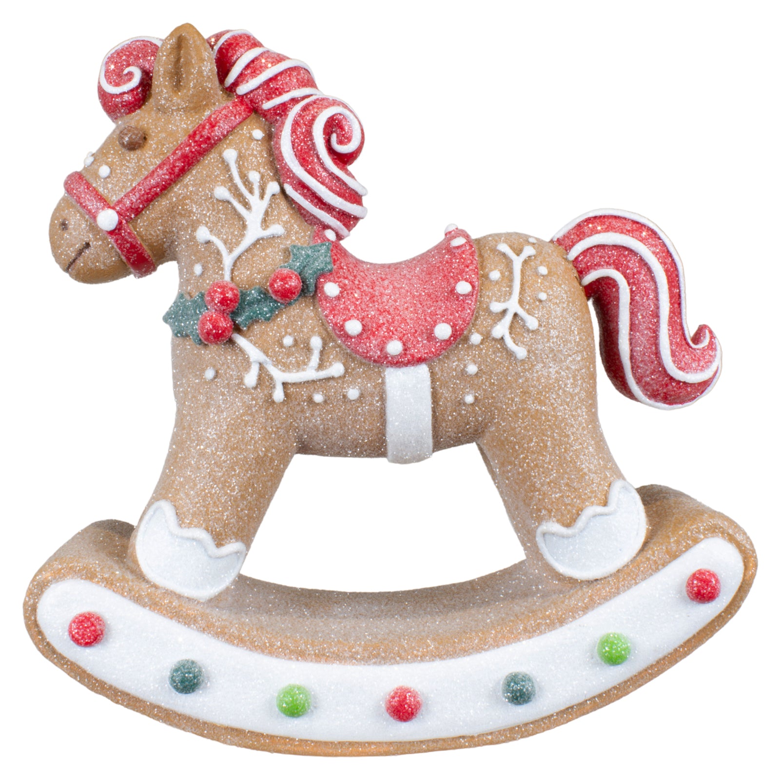 Dekofigur Schaukelpferd im Lebkuchenstil 22cm
