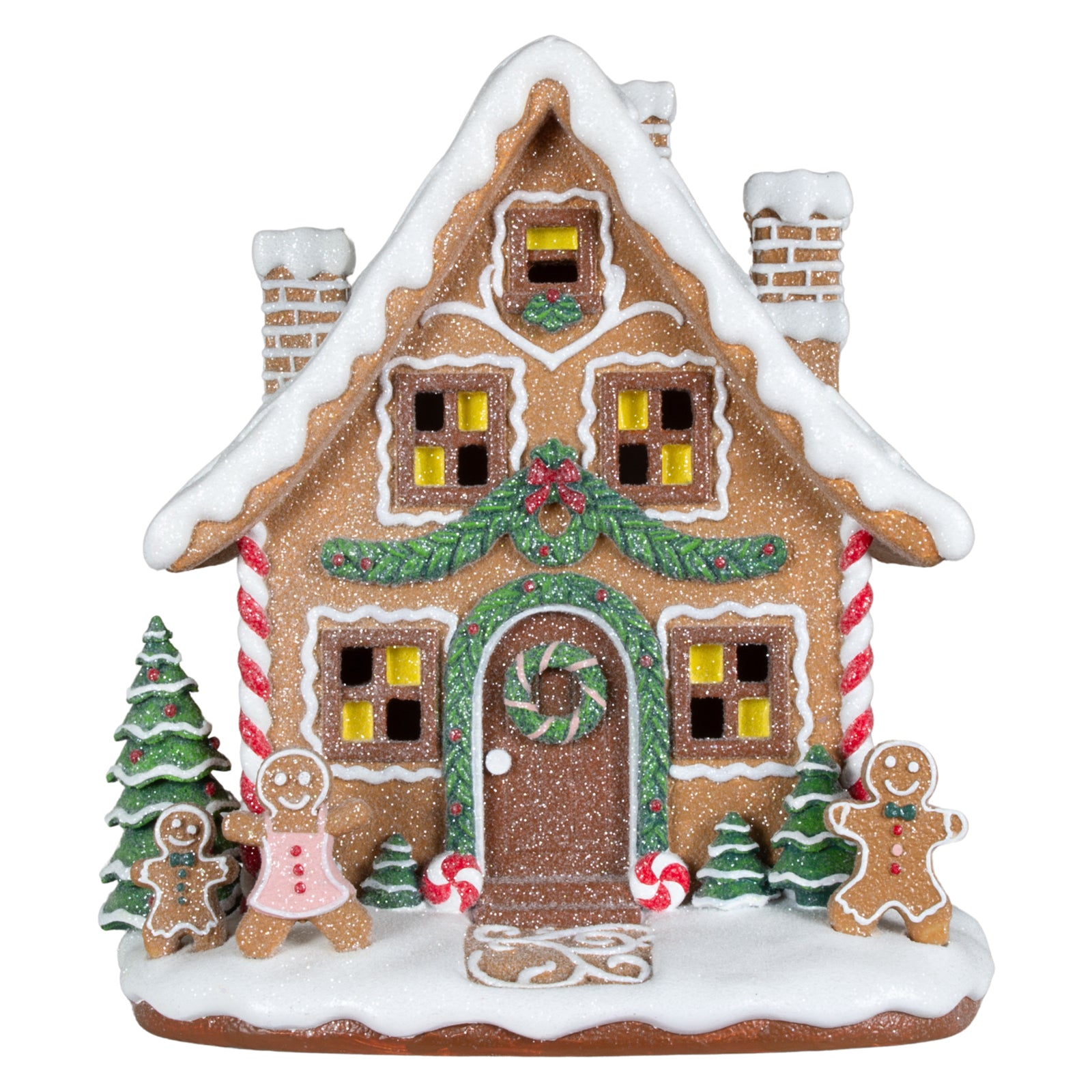 LED Lebkuchenhaus 24cm bunt