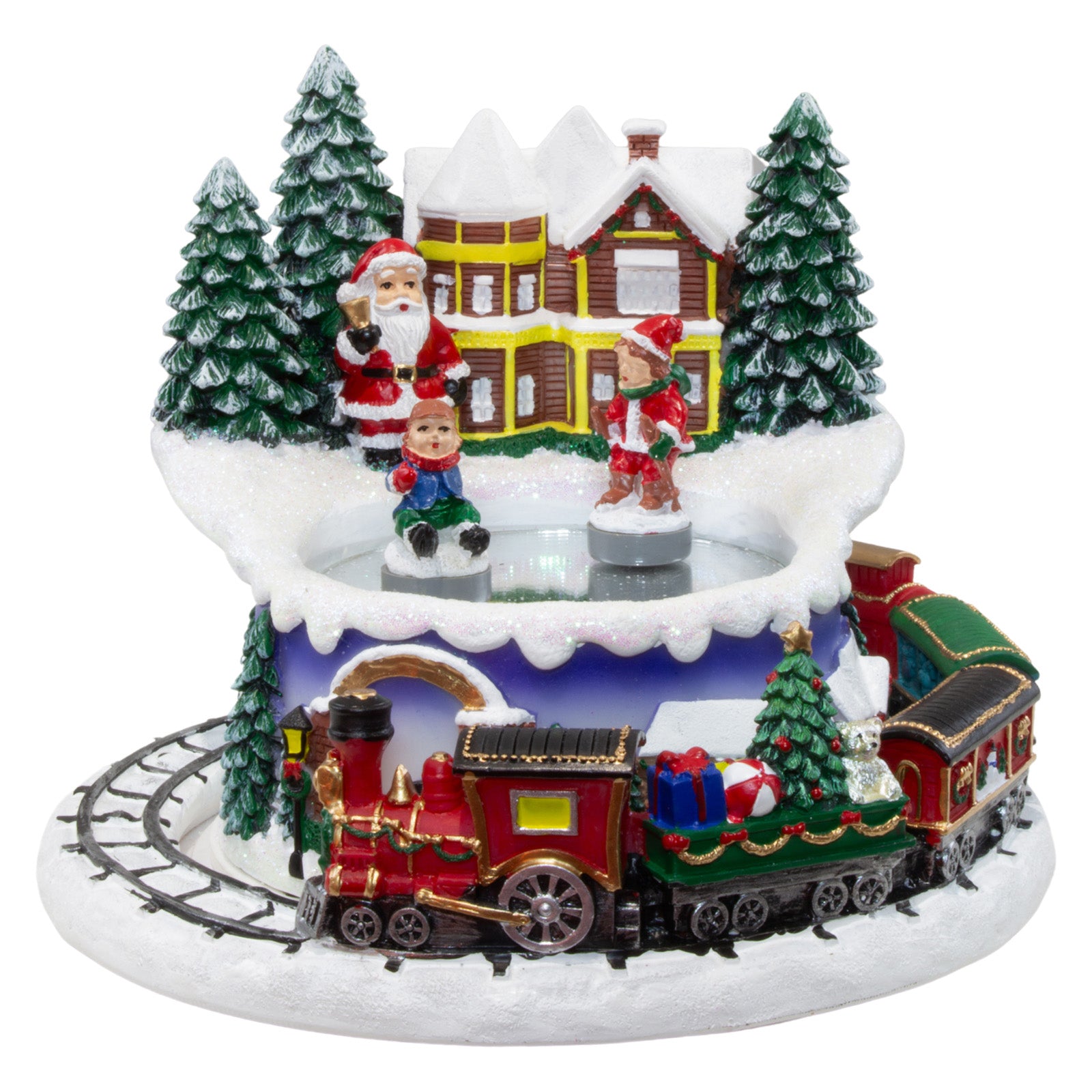 Spieluhr 16cm Weihnachtsmann und Zug