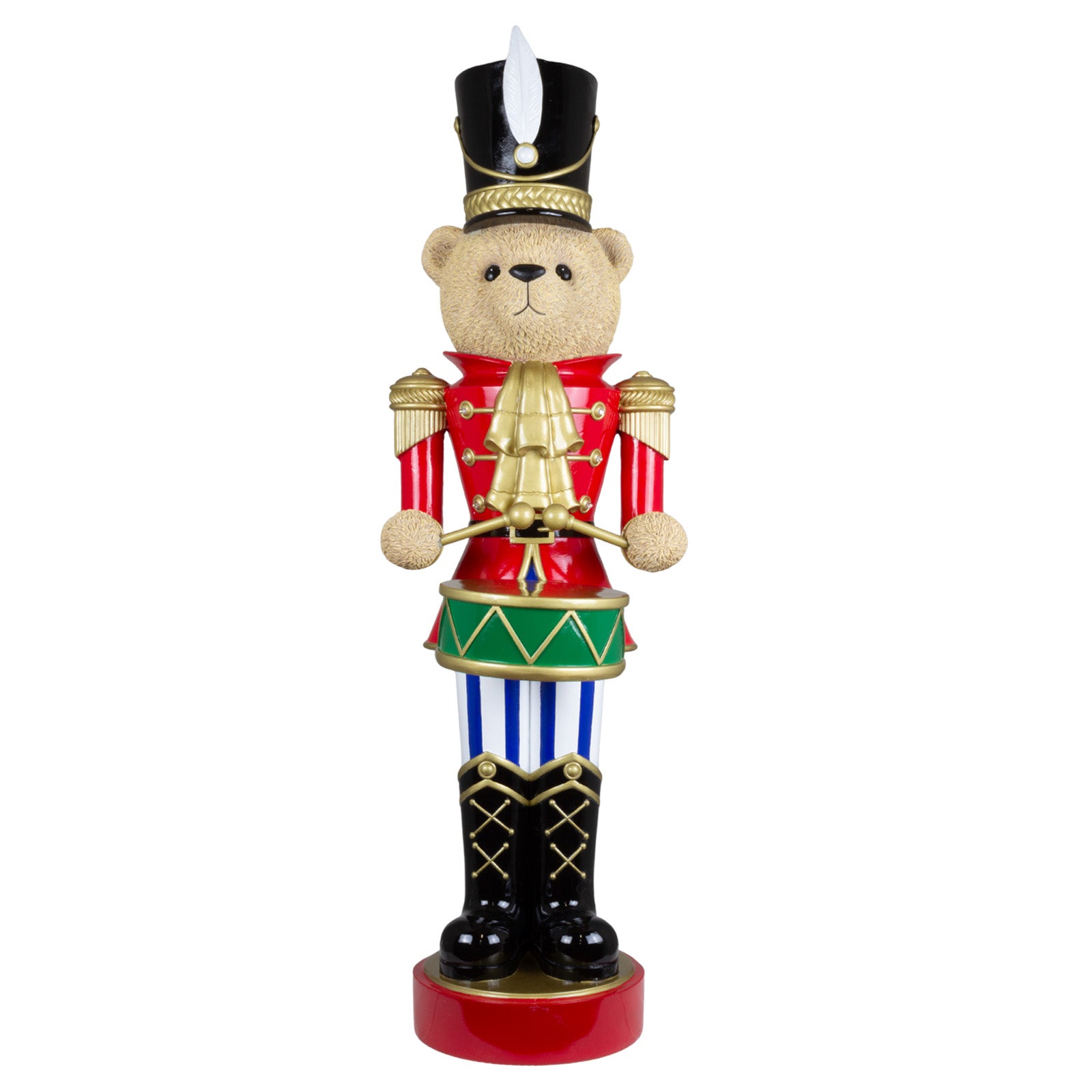 Deko Nussknacker Bär Weihnachtsfigur in Soldatenuniform 92 cm