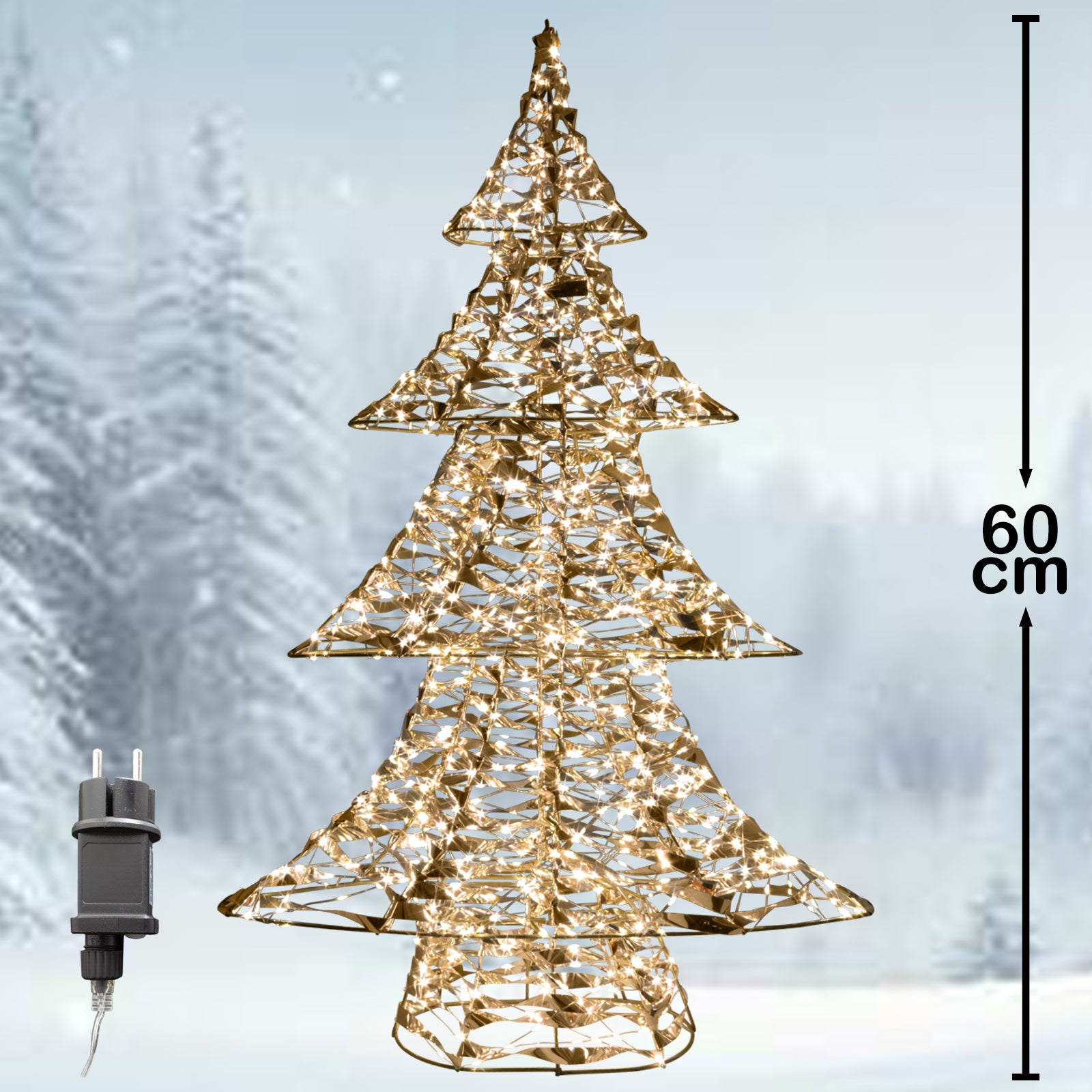 LED Weihnachtsbaum 60cm – mit Timerfunktion