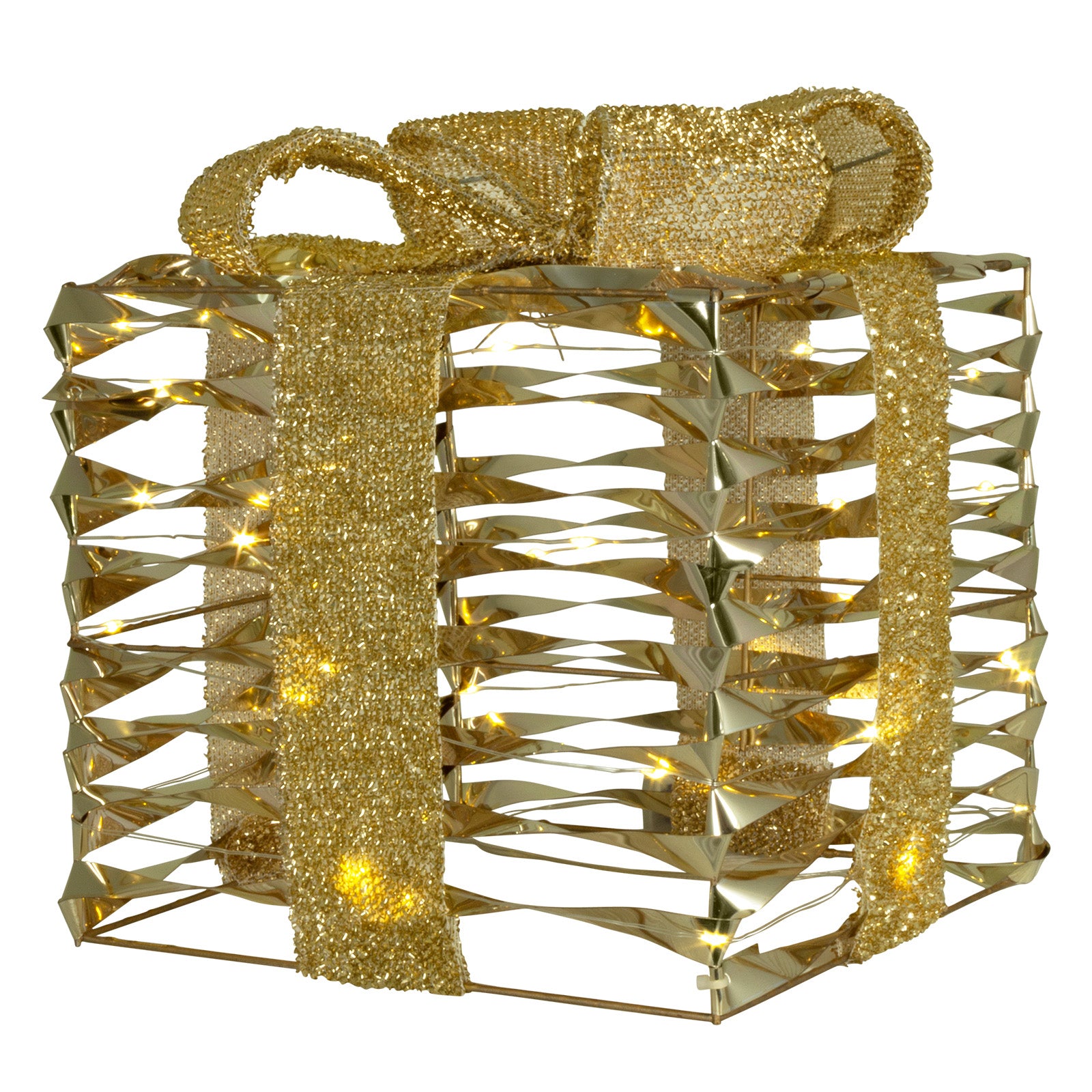 LED Geschenkboxen Set 3-teilig – Gold, mit Timerfunktion