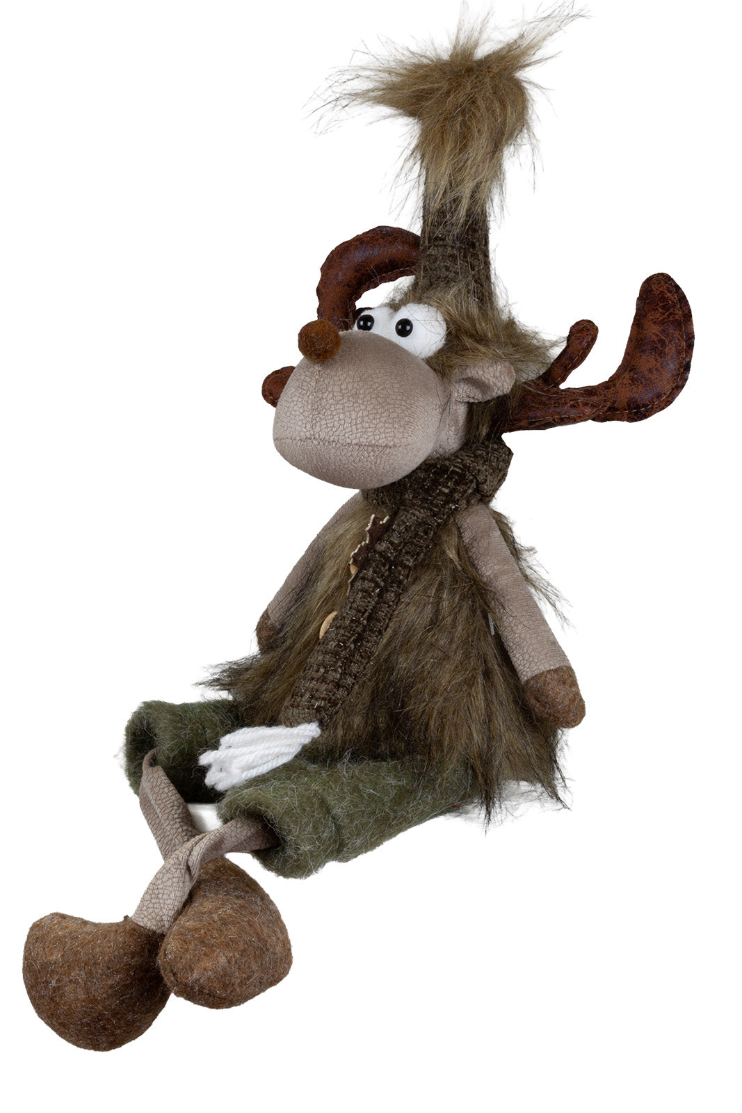 Elch 23cm (52 cm) Kantenhocker - süße Weihnachtsfigur für festliche Stimmung