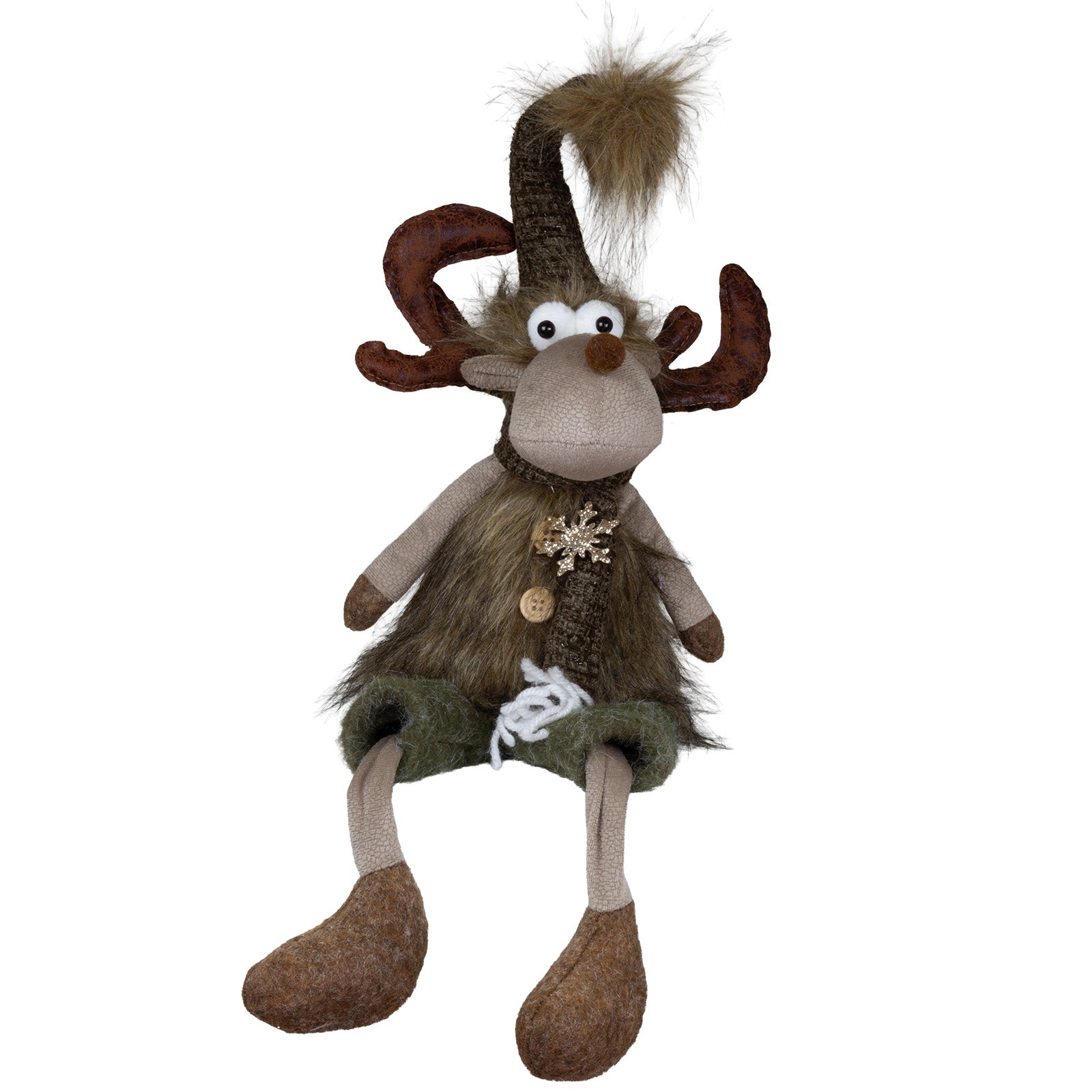 Elch 23cm (52 cm) Kantenhocker - süße Weihnachtsfigur für festliche Stimmung