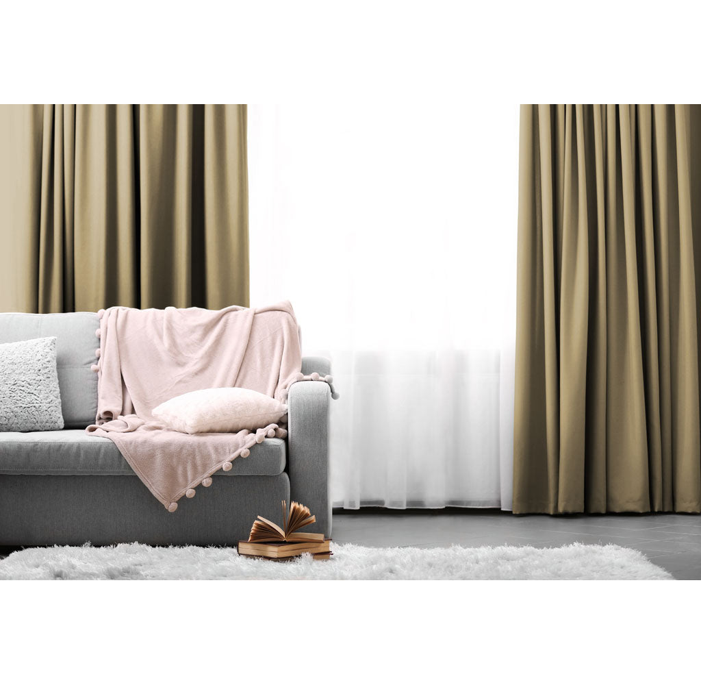 Doppelpack Verdunkelungsvorhang mit Haken, 150x250cm