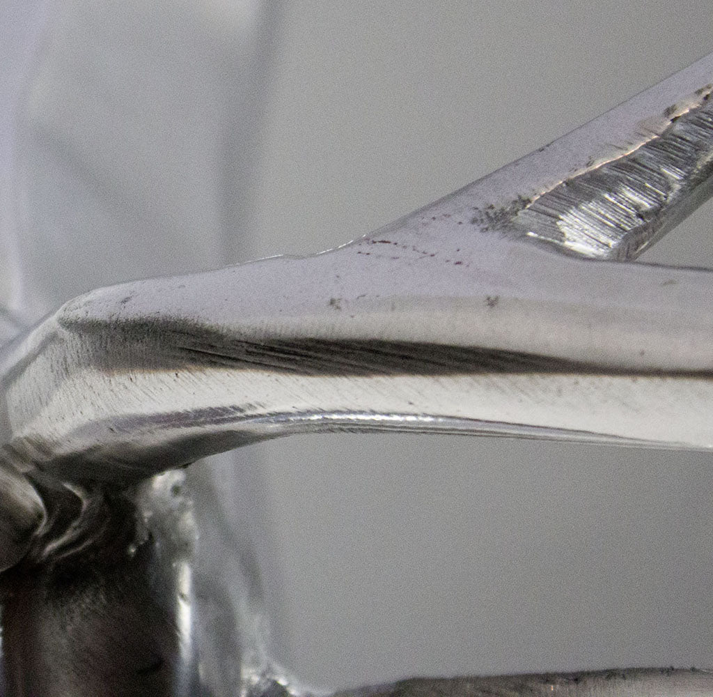 Hirsch Deko-Geweih aus poliertem Aluminium 49x39cm