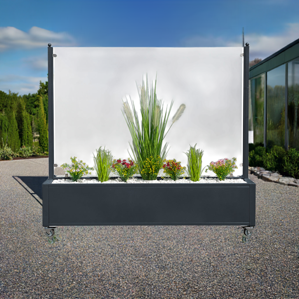 Mobiler XXL Windschutz 150cm - Klarglas