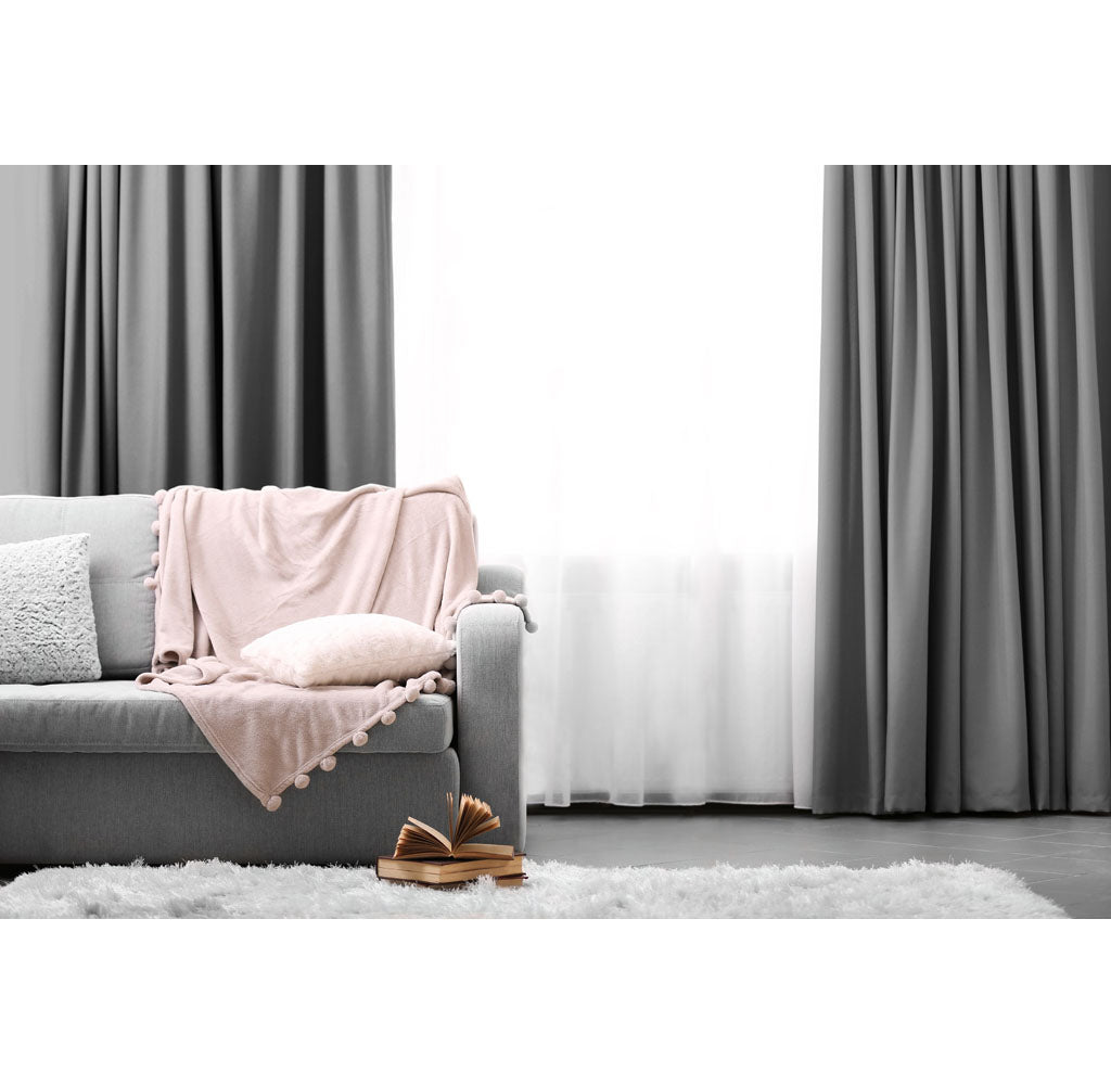 Doppelpack Verdunkelungsvorhang mit Haken, 150x250cm