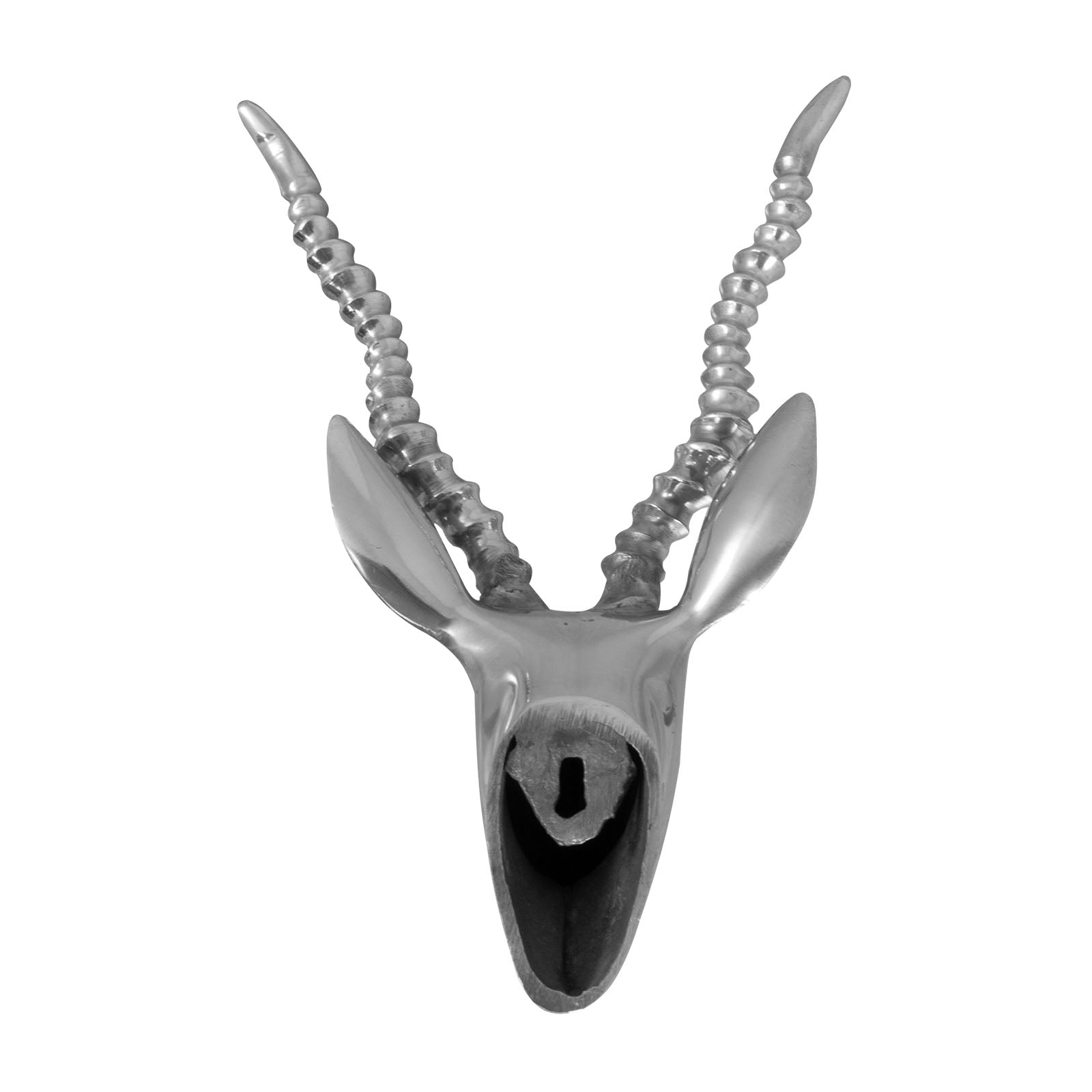Gazelle Deko-Geweih aus poliertem Aluminium 31x28cm