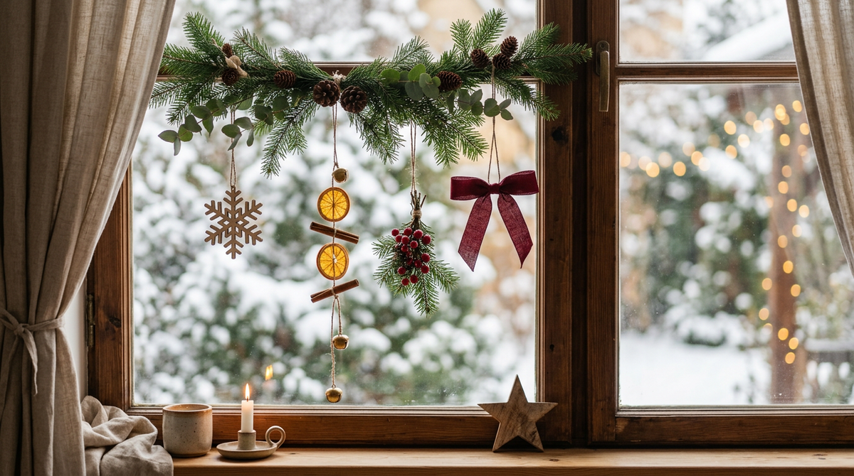 Weihnachtsgehänge fürs Fenster: So zaubern Sie festliche Stimmung nach Hause