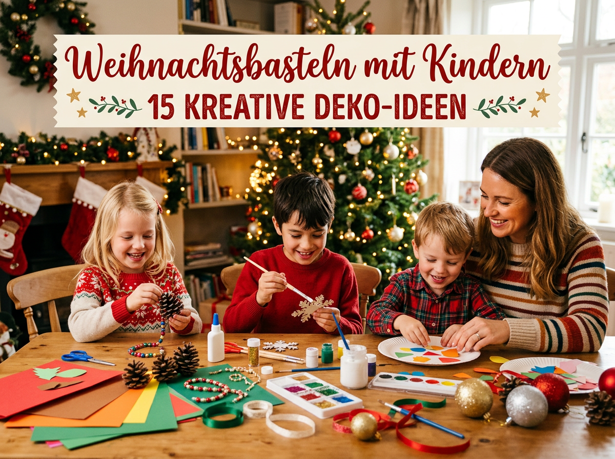 Weihnachtsbasteln mit Kindern: 15 kreative Deko-Ideen