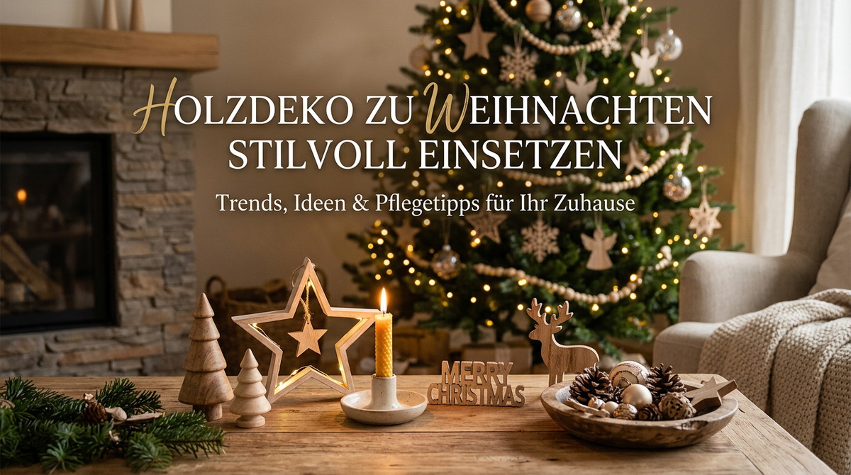 Holzdeko zu Weihnachten