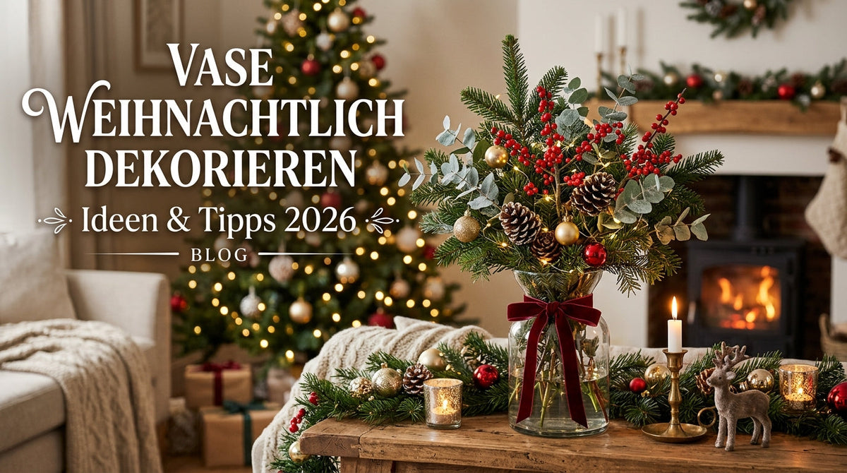 Vase weihnachtlich dekorieren: Ideen & Tipps 2026