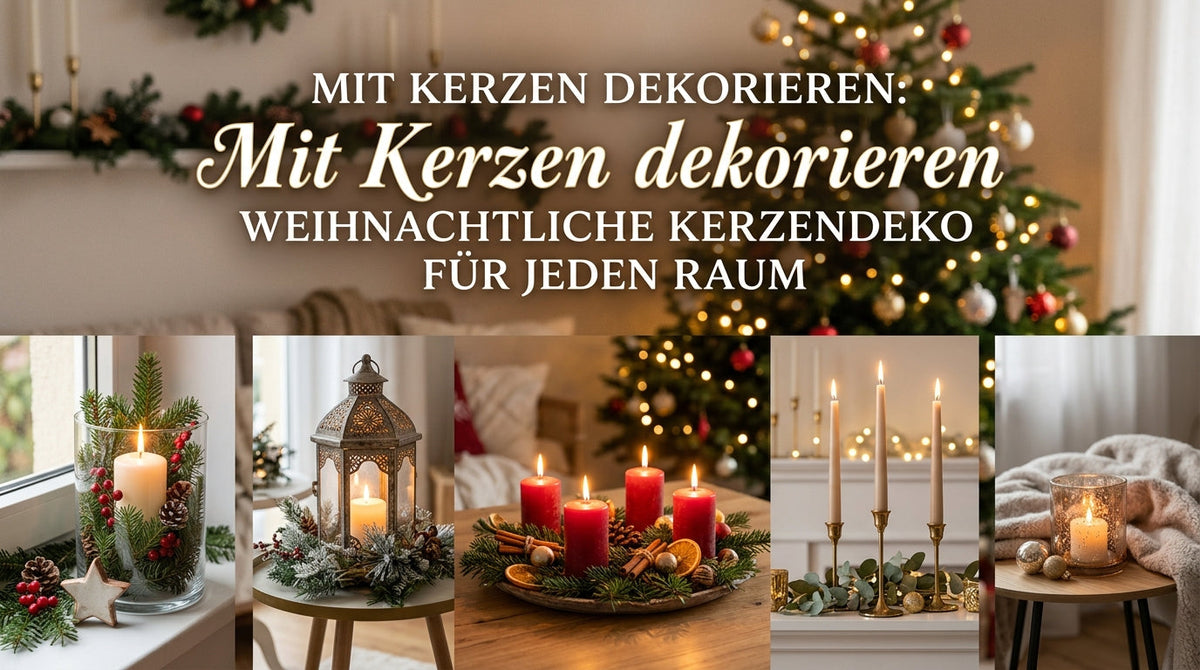Mit Kerzen dekorieren: Weihnachtliche Kerzendeko für jeden Raum