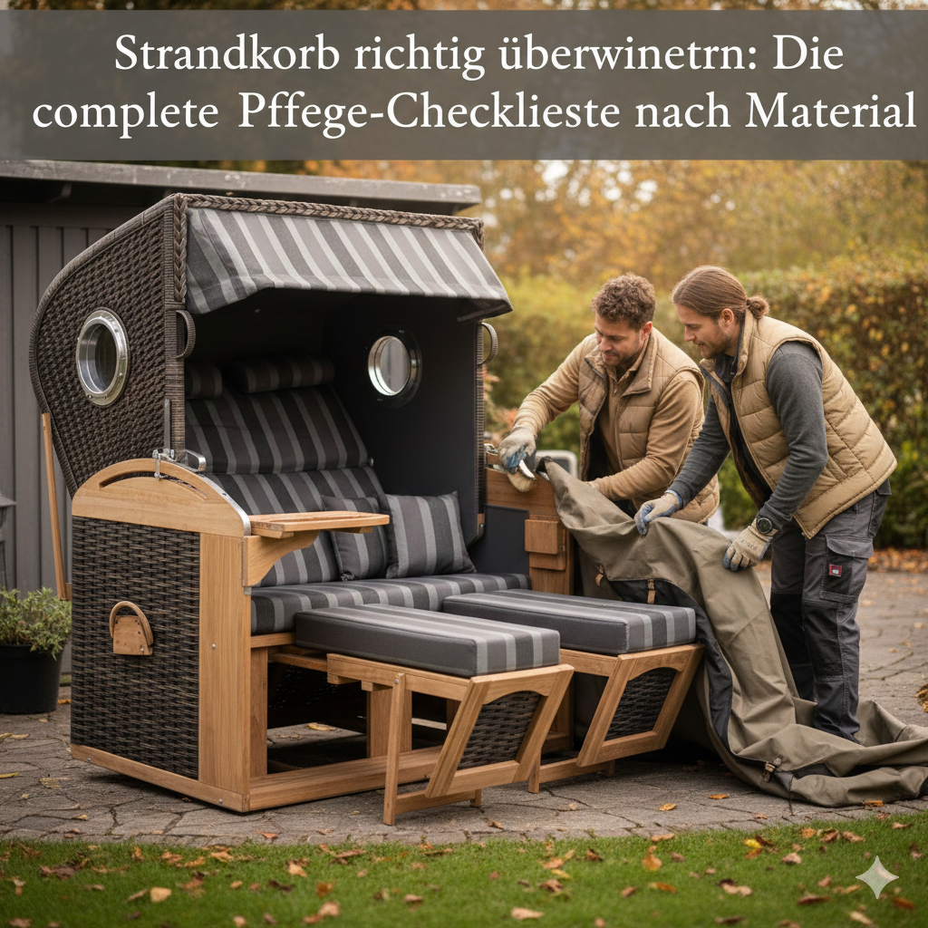 Strandkorb einwintern 2026: Die komplette Pflege-Checkliste nach Material