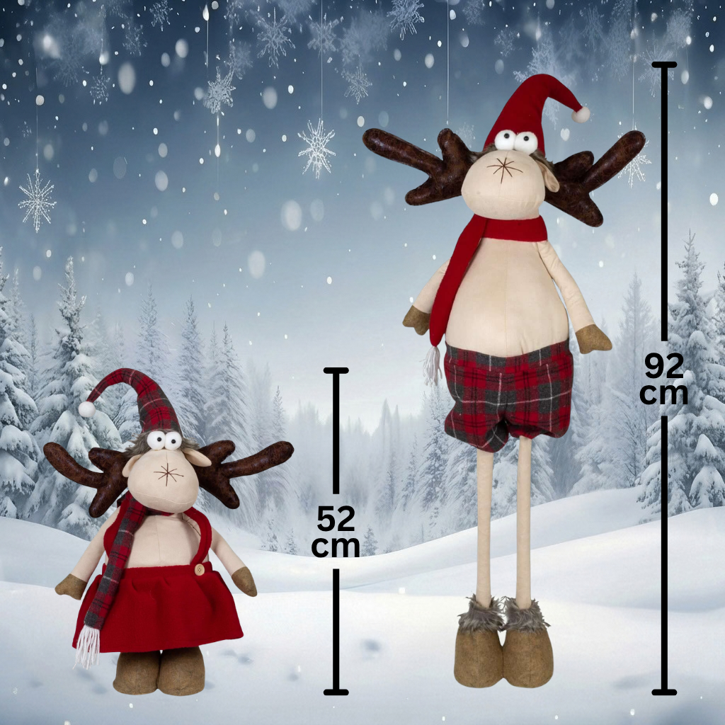 Elch ausziehbar 52-92cm (70-110 cm), 2 Stück