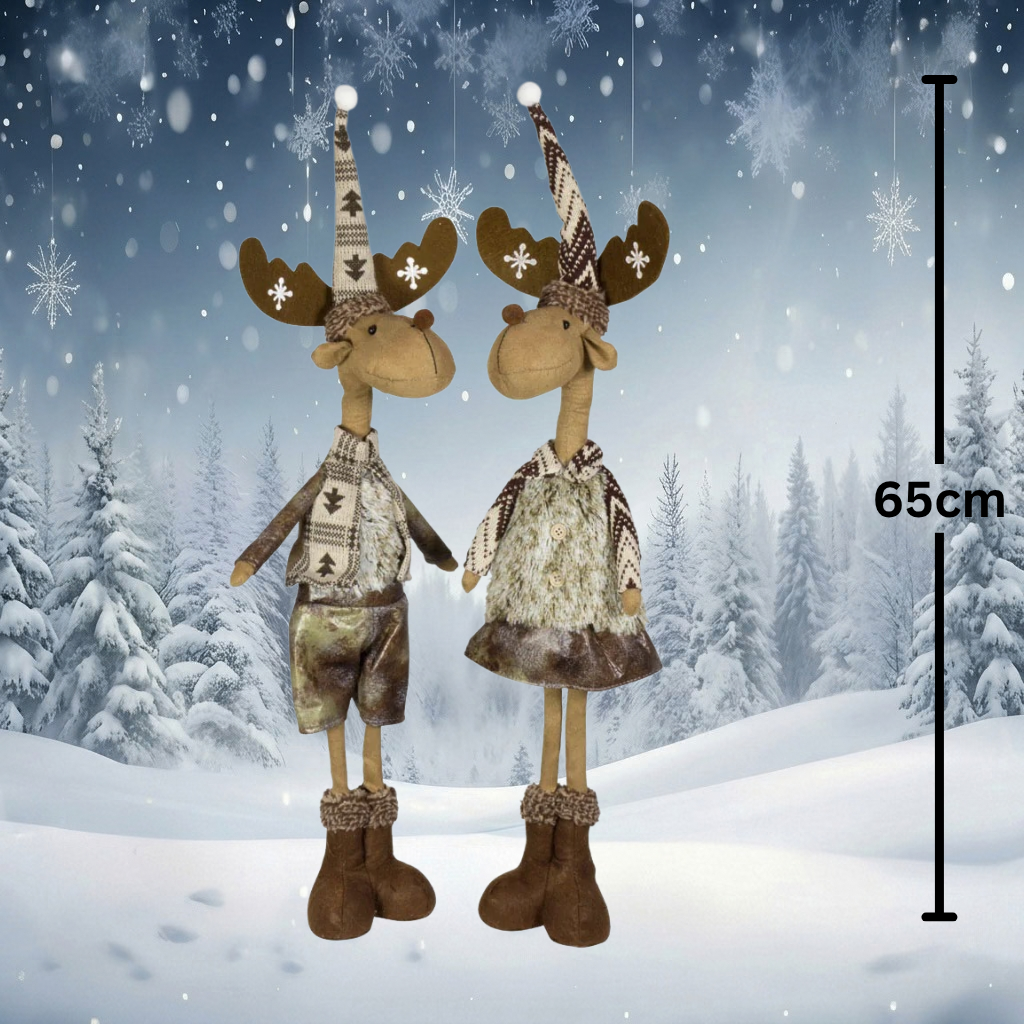 Elch 65cm stehend, Pärchen, 2 Stück