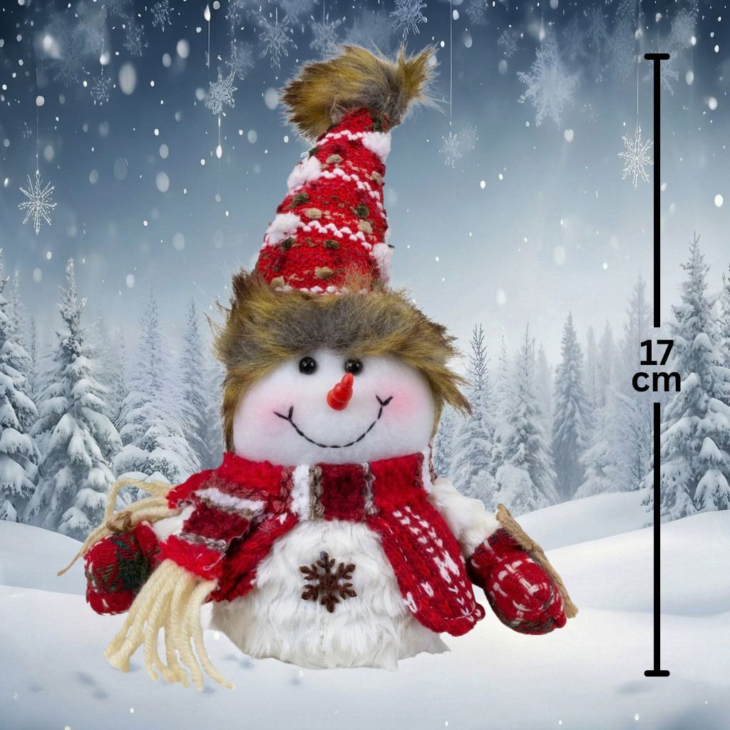 Snowmen couple 17 cm, 2 designs, winter Christmas decoration