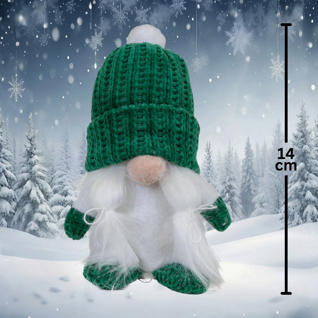 Christmas Gnomes 14 cm, 4 Designs, sitting, 4 pieces | Christmas Decoration