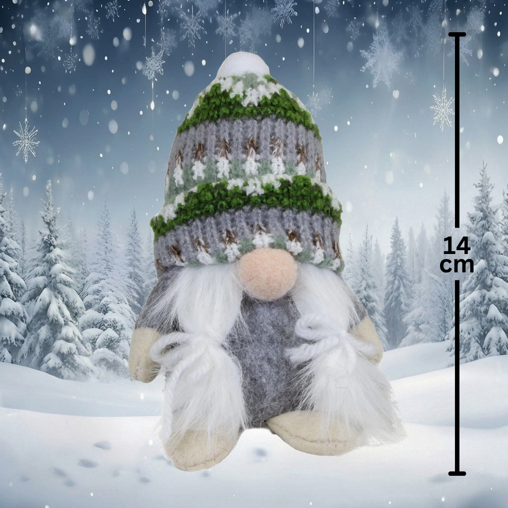 Christmas Gnomes 14 cm, 4 sitting designs, set of 4 | Christmas Decoration