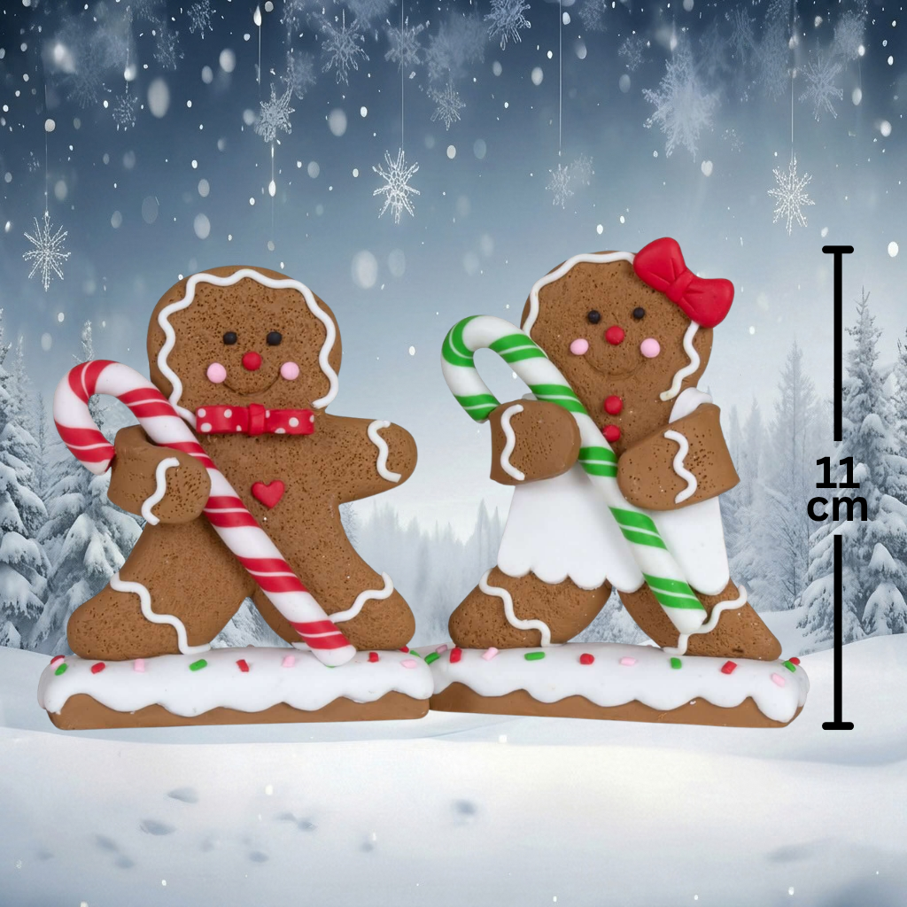 Gingerbread figures, 2 designs per set, 11cm