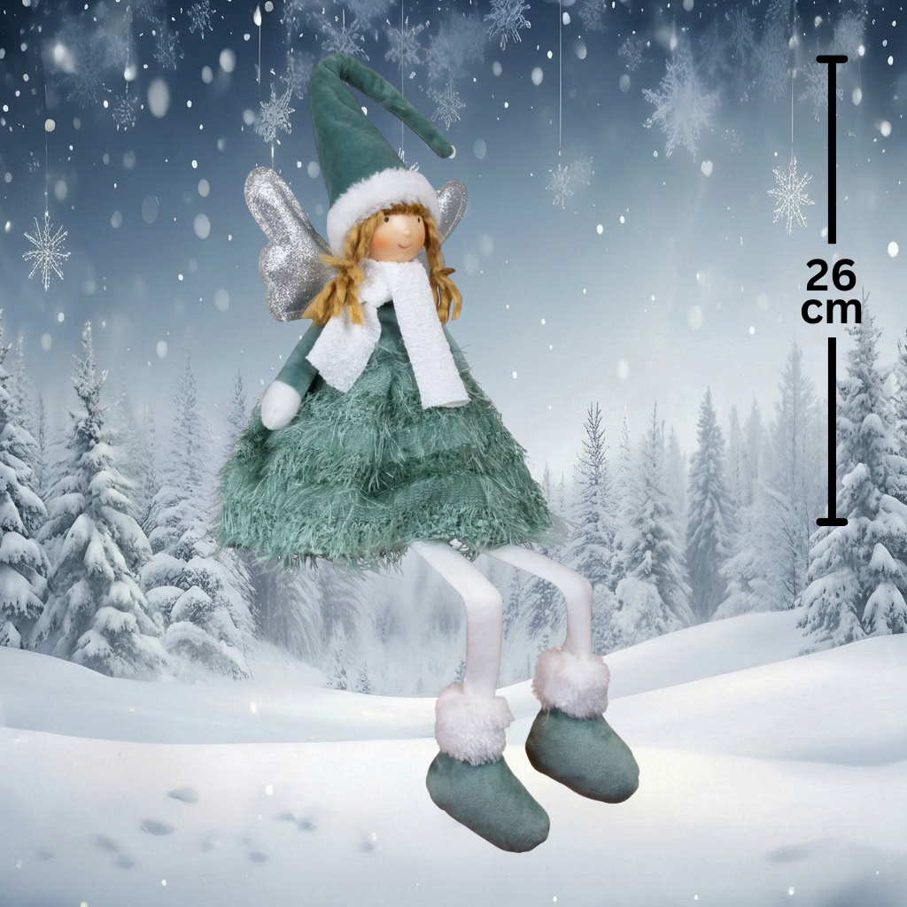 Decorative Figure Angel with LED 26cm (57cm) Shelf Sitter