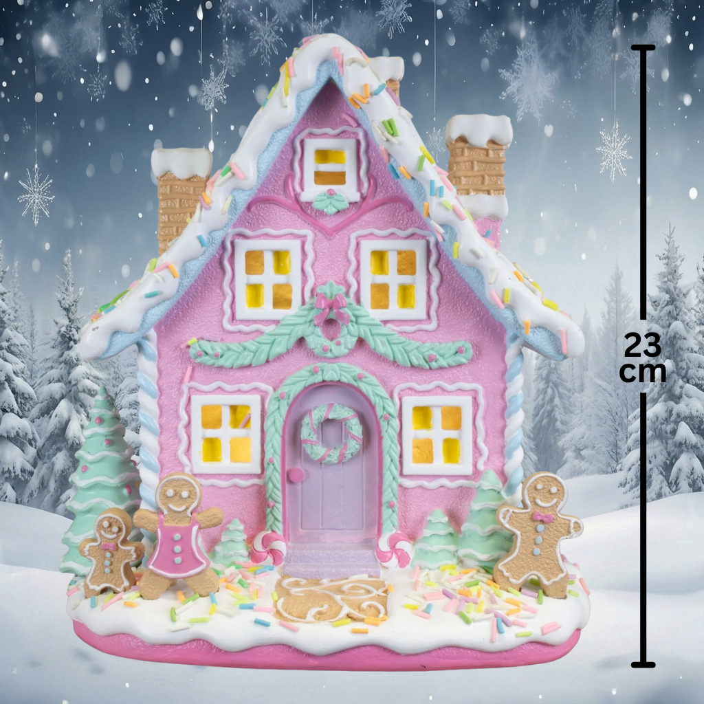 Gingerbread House 23cm, Polyresin(1)