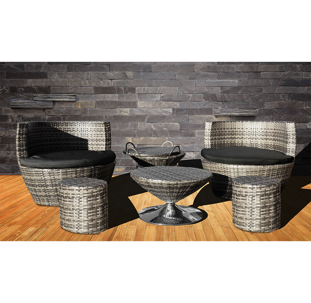 Gartenmöbelset 9tlg Farbe Light Sand / inkl.Schutzhülle