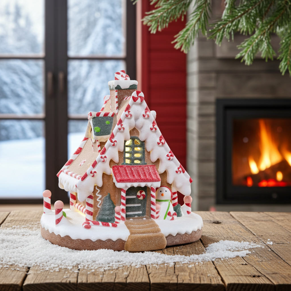 LED Lebkuchenhaus 30cm bunt