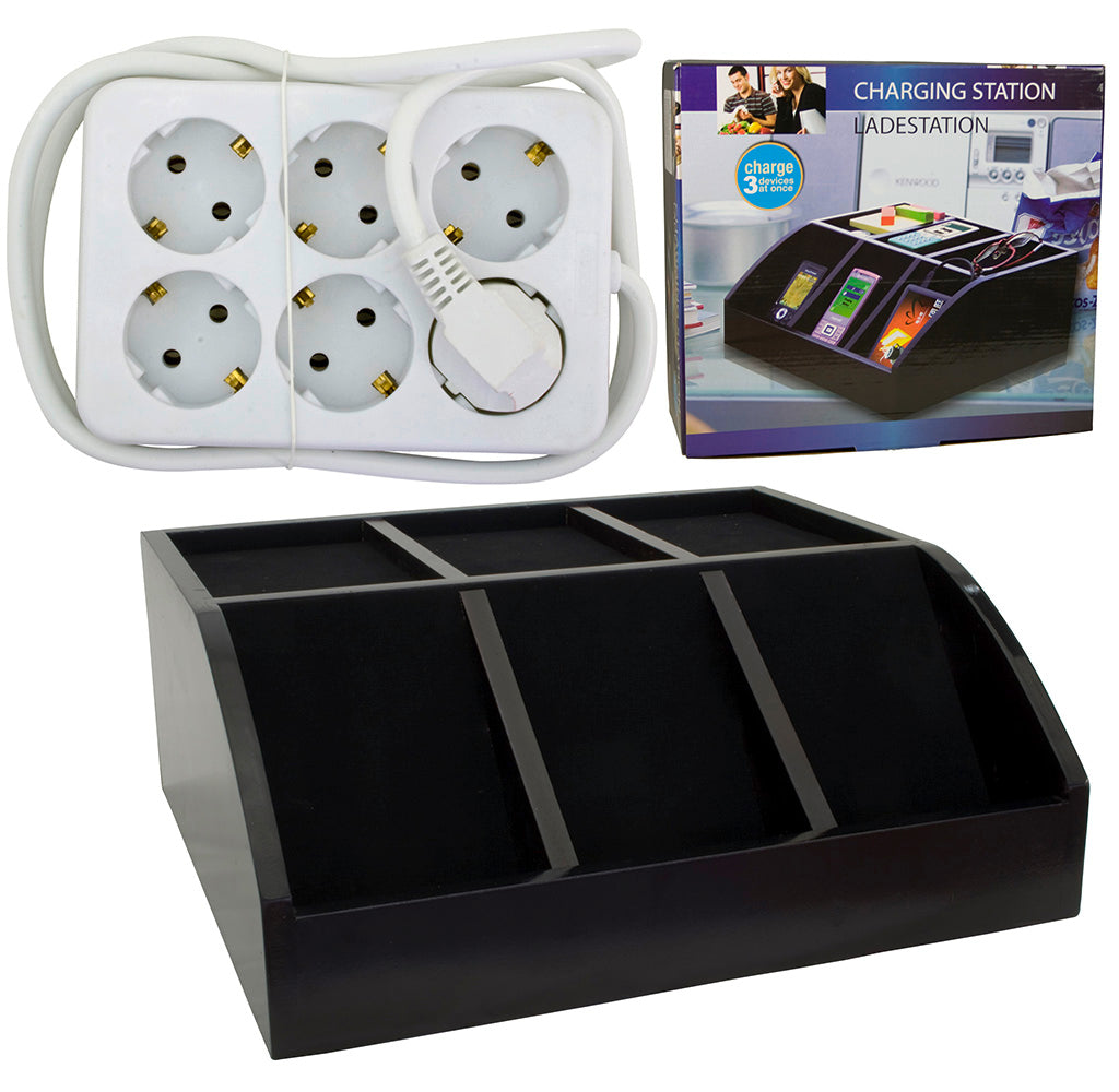 Schreibtisch-Organizer Smartphone Ladestation