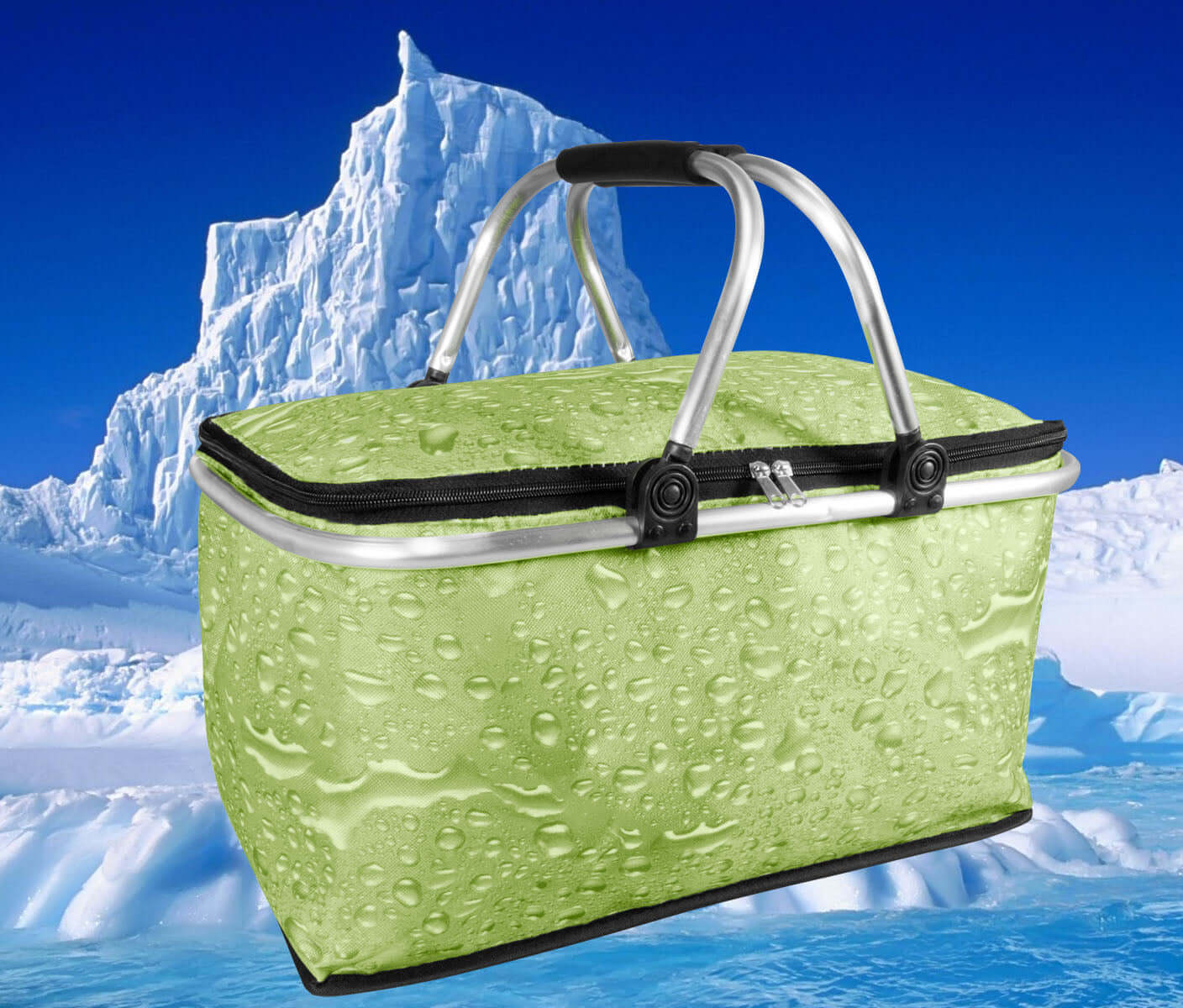 Kühlkorb Wassertropfendesign einklappbar in 2er-Pack