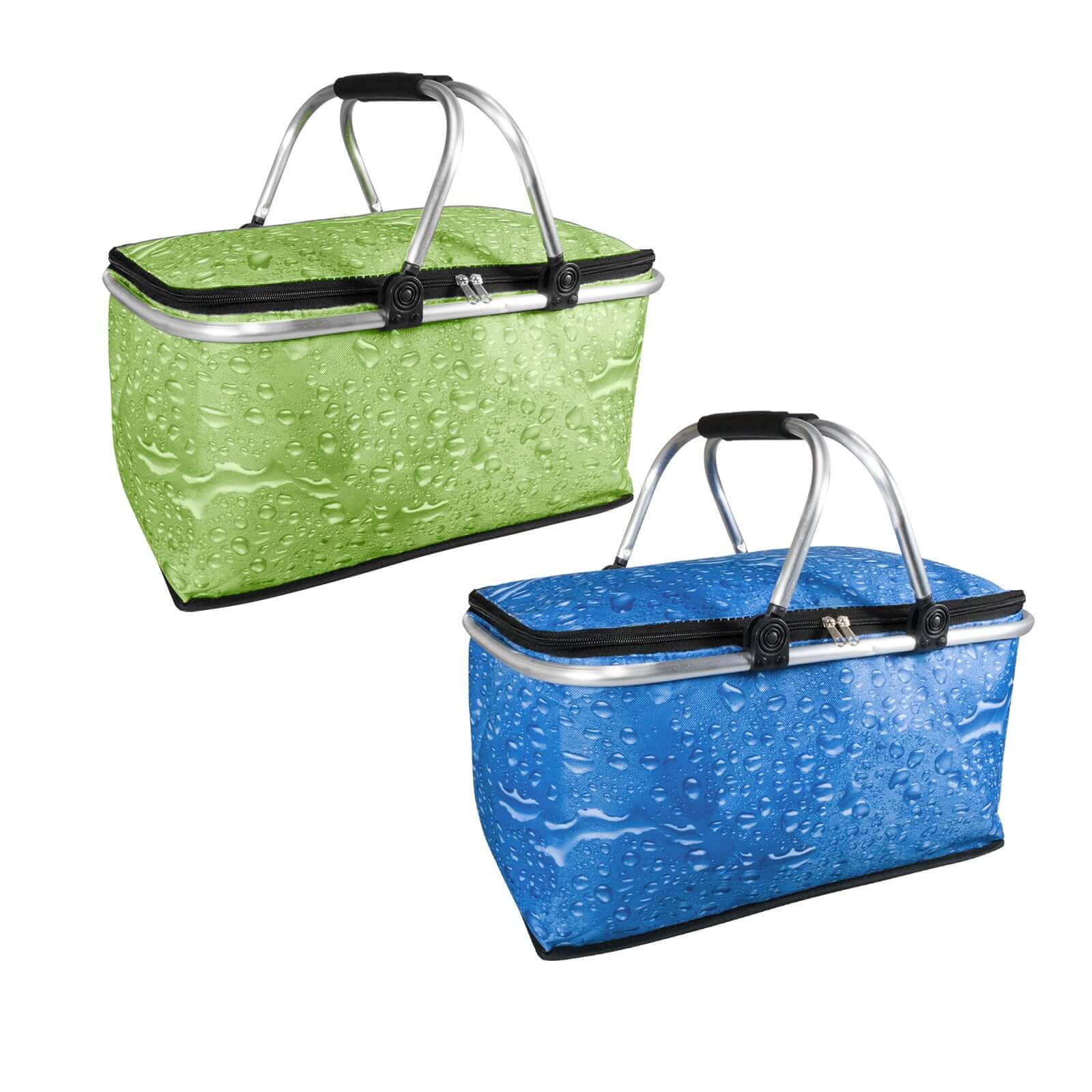Kühlkorb Wassertropfendesign einklappbar in 2er-Pack