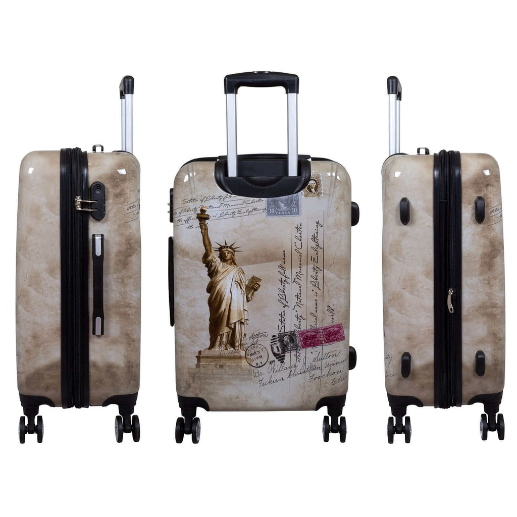 Motivkoffer und Kofferset 3tlg New York Freiheitsstatue