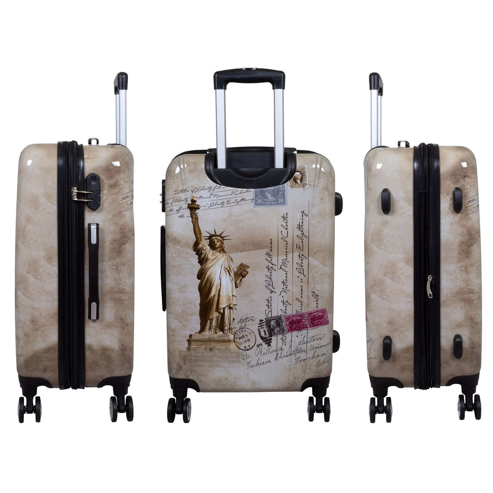 Motivkoffer und Kofferset 3tlg New York Freiheitsstatue