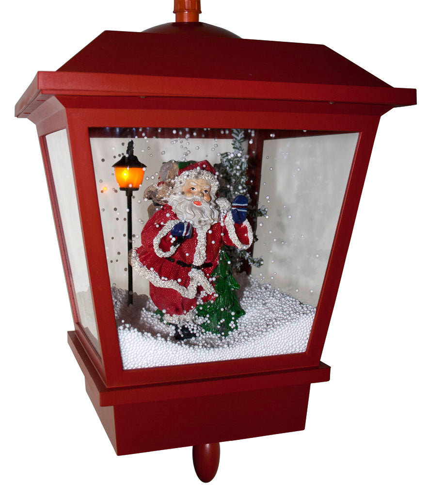 Schneiende LED Doppel-Standlaterne schwarz-rot