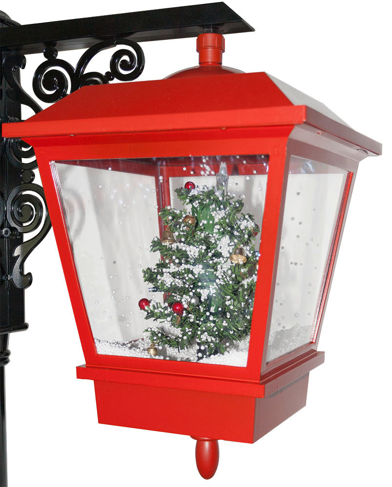 Schneiende LED Doppel-Standlaterne schwarz-rot