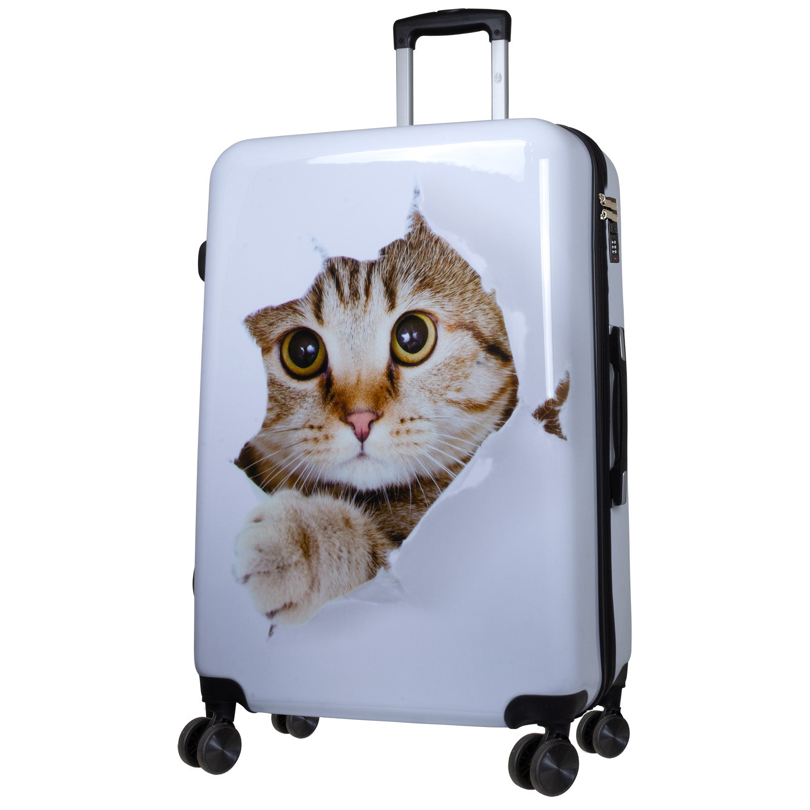 Motivkoffer Design Katze – Reisekoffer mit Motiv – Hartschale ABS/Polycarbonat – S M L – leicht & robust