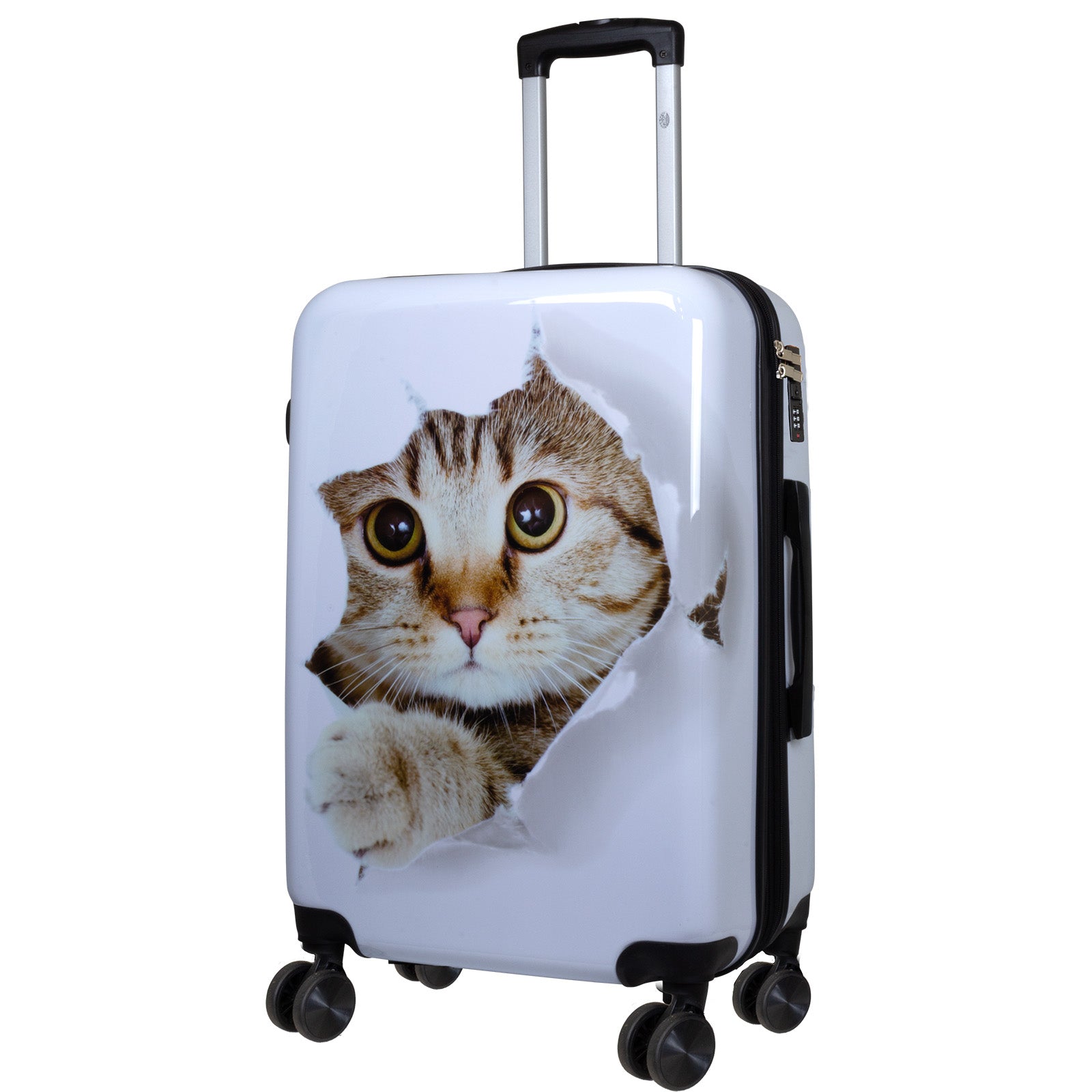 Motivkoffer Design Katze – Reisekoffer mit Motiv – Hartschale ABS/Polycarbonat – S M L – leicht & robust
