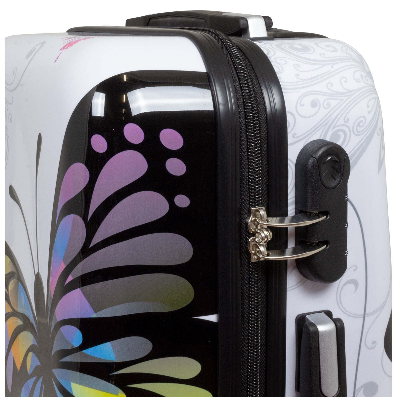 Polycarbonat Koffer- und Kofferset 3tlg Butterfly