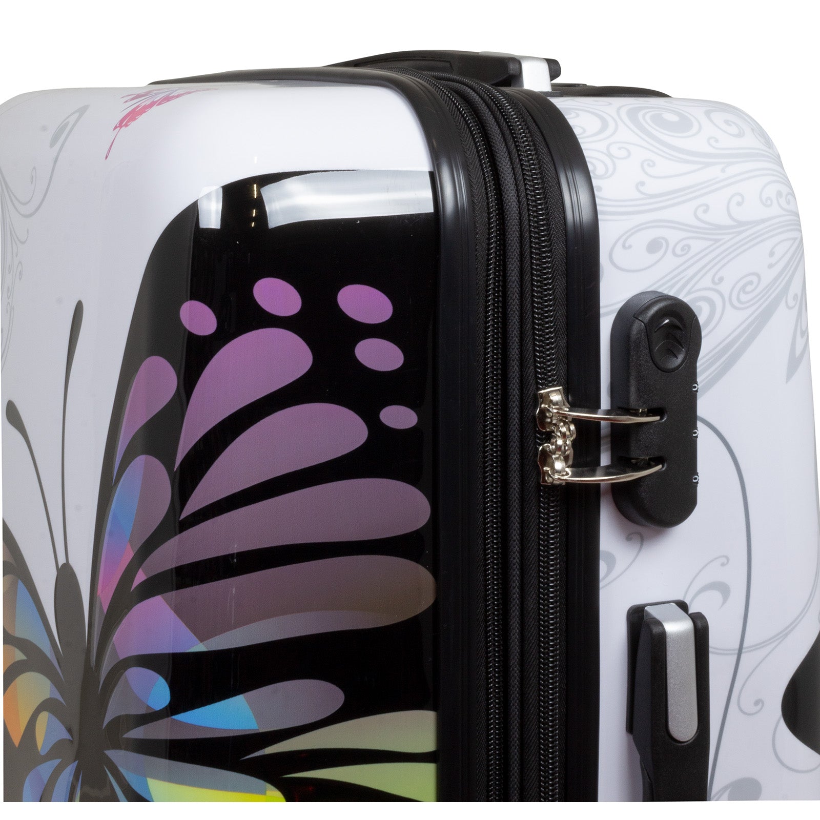 Polycarbonat Koffer- und Kofferset 3tlg Butterfly