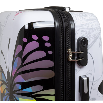 Polycarbonat Koffer- und Kofferset 3tlg Butterfly
