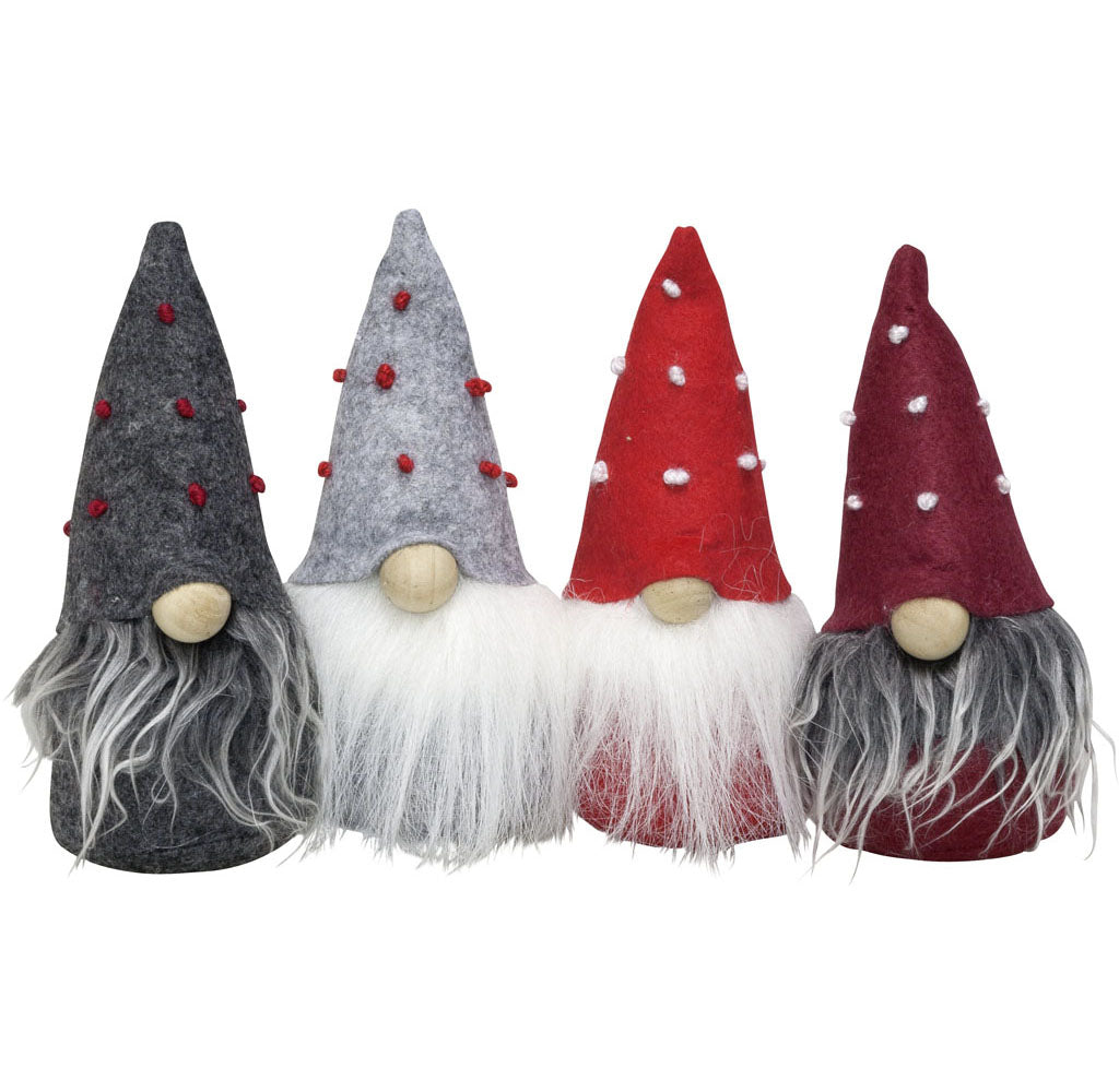 Wichtel-Gnom 10cm im 12 Stück in 4 Designs gemixt