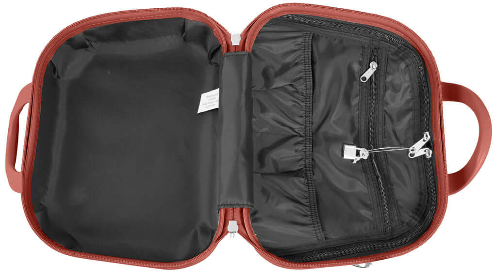 Beautycase Hartschale - Schminkkoffer 14 Liter rot