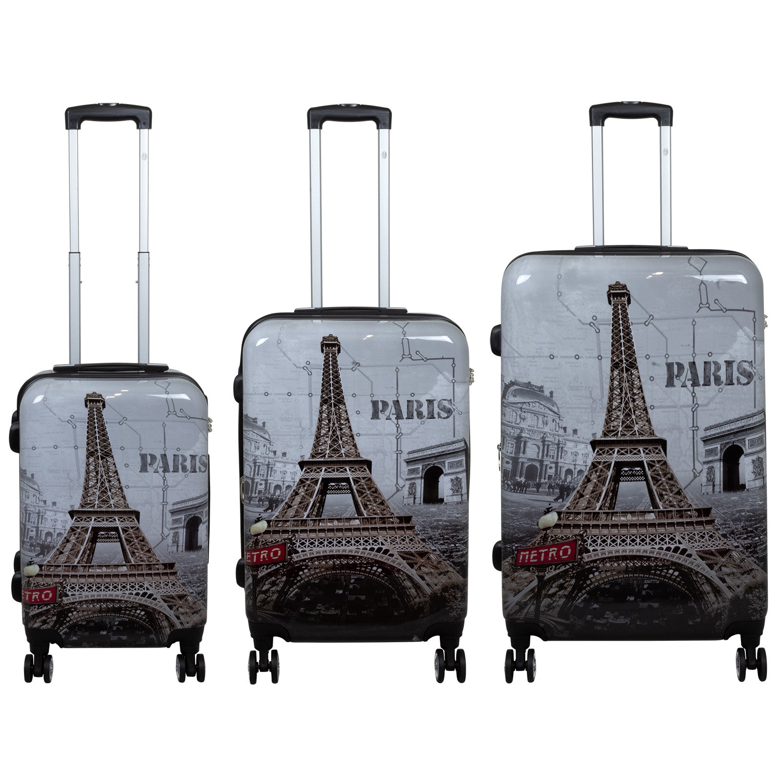 Hartschale Poly-ABS Koffer Paris in 3 Größen