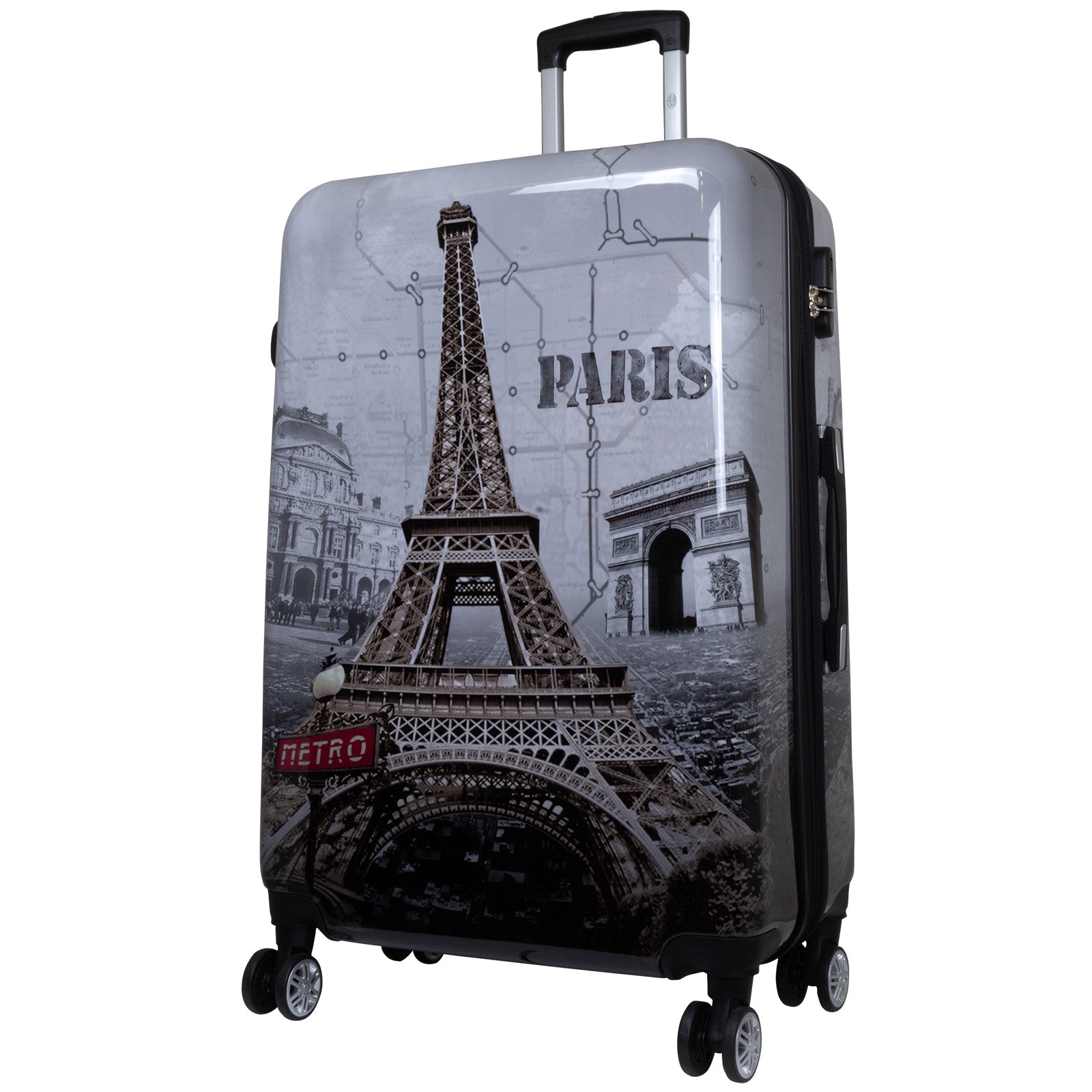 Design-Reisekoffer Motiv Paris Eiffelturm Hartschale ABS/Polycarbonat – Trendyshop365