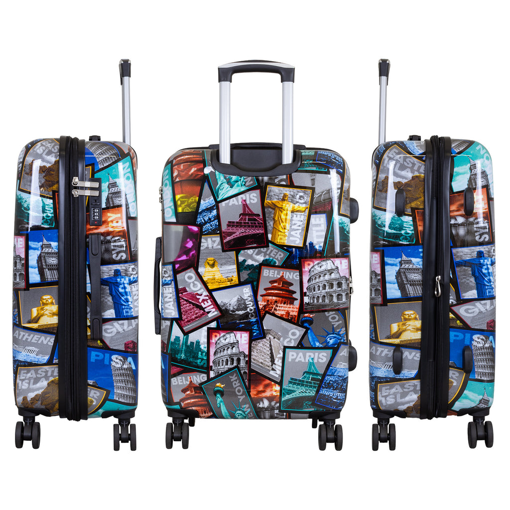 Hartschale Motiv-Kofferset 3tlg City Postkarten